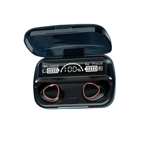 Fone de ouvido Bluetooth 5.1 com estojo LED digital, à prova d'água, potente, bateria de longa duração, controle por toque - Imagem 2