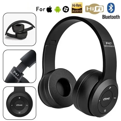 Fone De Ouvido Bluetooth P47 Wireless 5.0 Headphone Micro Sd - Imagem 2