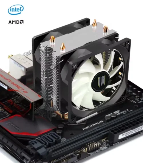 Air Cooler Processador Duplo Pc Cpu Rgb Intel Amd Universal - Imagem 5