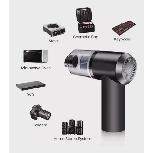 Mini Aspirador De Pó Usb Portátil Completo Linha Premium Carro E Casa - Imagem 3