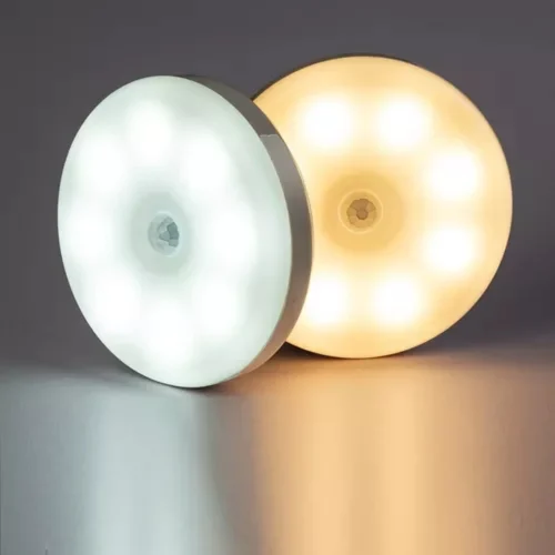 Luminárias Led S/ Fio Com Sensor Presença Usb Recarregável Luz Quente e Fria - Imagem 2