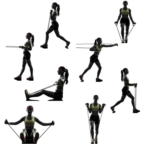 Kit 11 Elastics Extenders Functional Workout Gym Gym Gynastica Fitness Fitness Exercises Muscles Development - Imagem 8