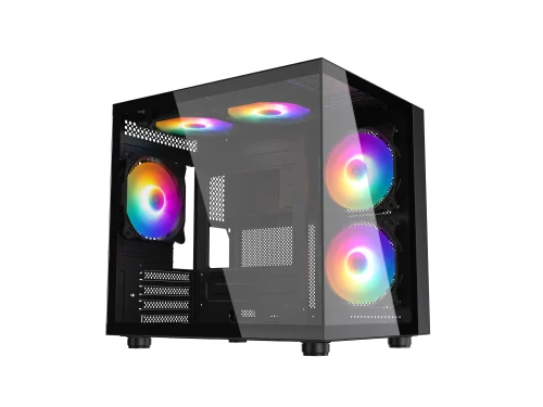 Gabinete Gamer Aquário PIXXO PRETO, M-ATX - CGH100B - Imagem 2