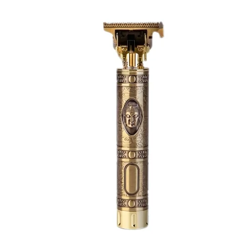 Máquina De Cortar Cabelo Para Barba Masculina Aparador Profissional barbeador acabamento Sem Fio Portátil T9 - Imagem 4