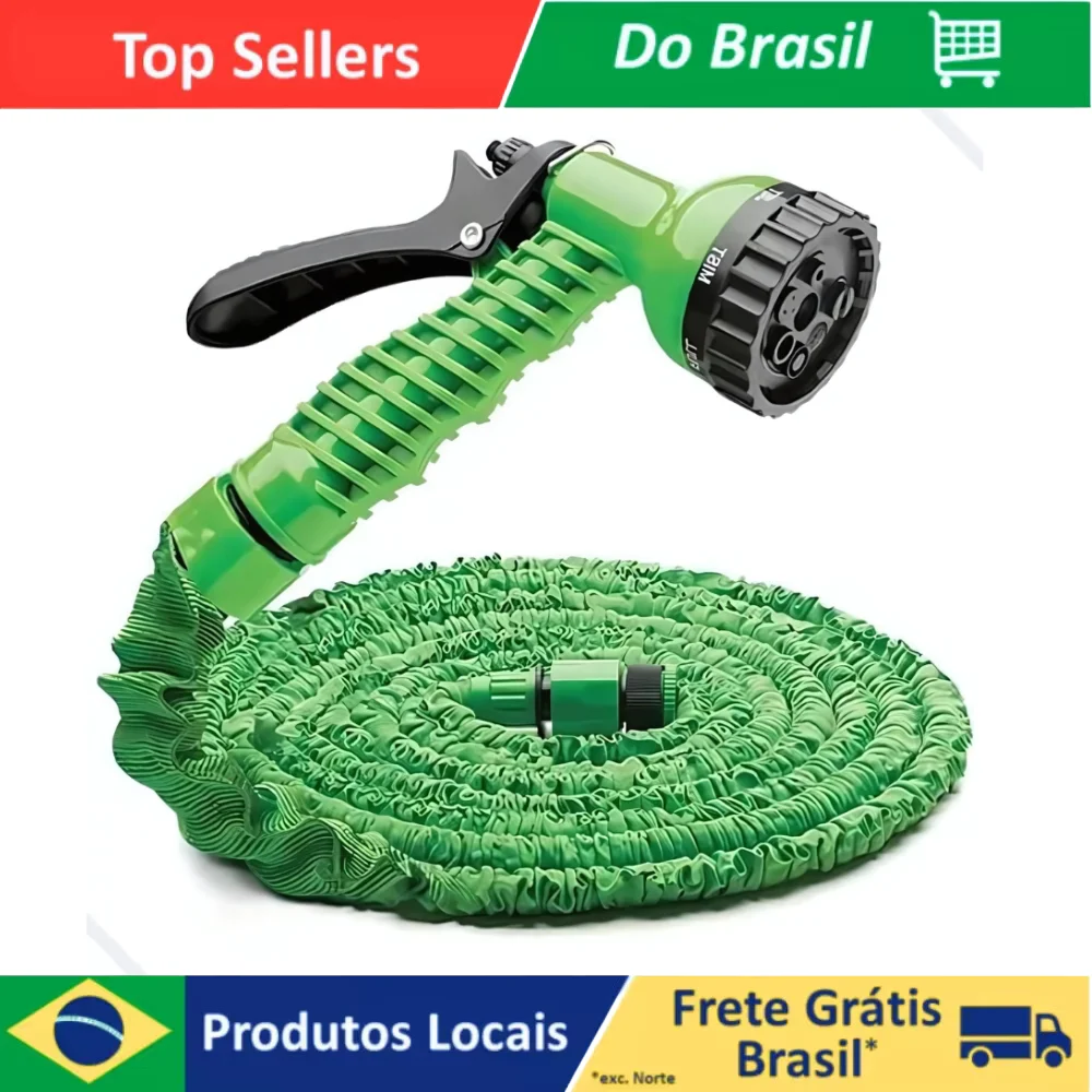 Mangueira Magica Expansivel Flexivel e Retratil Elastica de Jardim 15 Metros