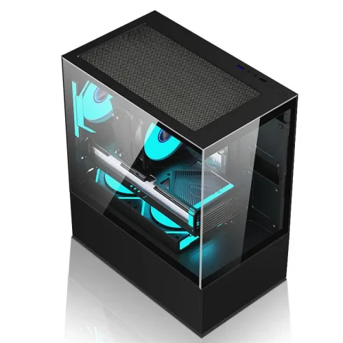 Gabinete Gamer Aquário PIXXO PRETO - CG200B - Imagem 3