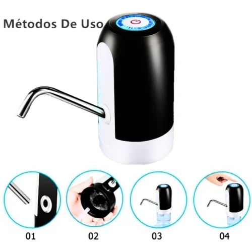 Bomba Elétrica Universal com Carregamento USB para Galão / Garrafão de Água Digital - Imagem 3