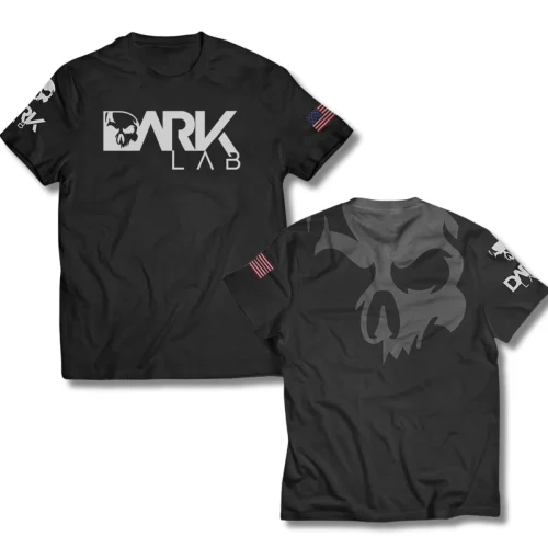Camiseta Para Treino Preta DRY-FIT Dark Lab - Camisa Academia, Fitness, Musculação, Dry Fit - Imagem 3