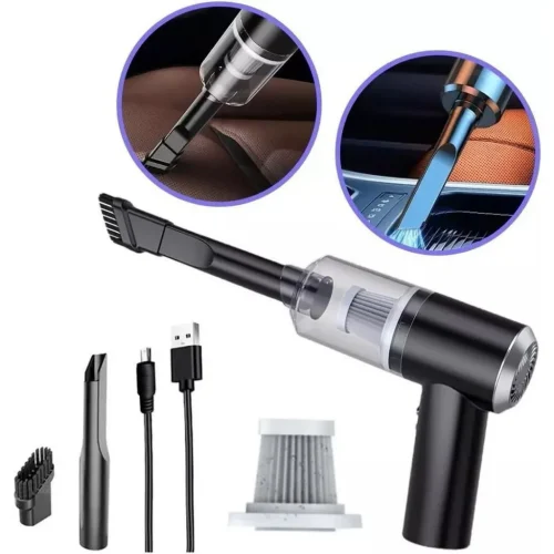 Mini Aspirador De Pó Usb Portátil Completo Linha Premium Carro E Casa - Imagem 4