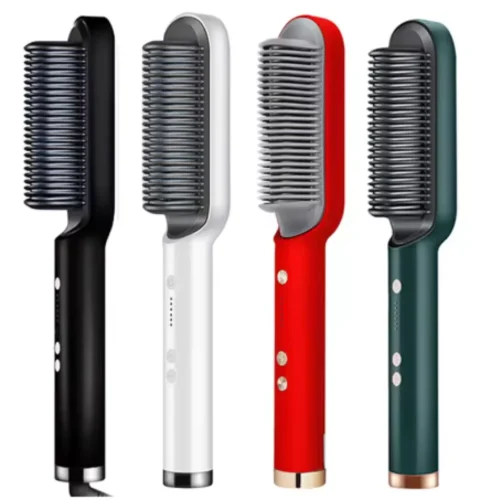 Escova De Cabelo 3 em 1 Elétrica com Pente De Aquecimento Para Alisador bivolt 120 220 - Imagem 5