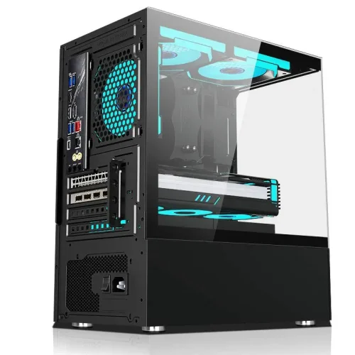 Gabinete Gamer Aquário PIXXO PRETO - CG200B - Imagem 4