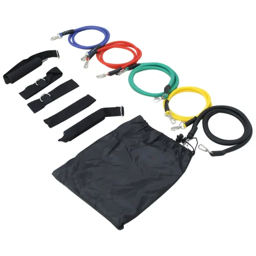 Kit 11 Elastics Extenders Functional Workout Gym Gym Gynastica Fitness Fitness Exercises Muscles Development - Imagem 5