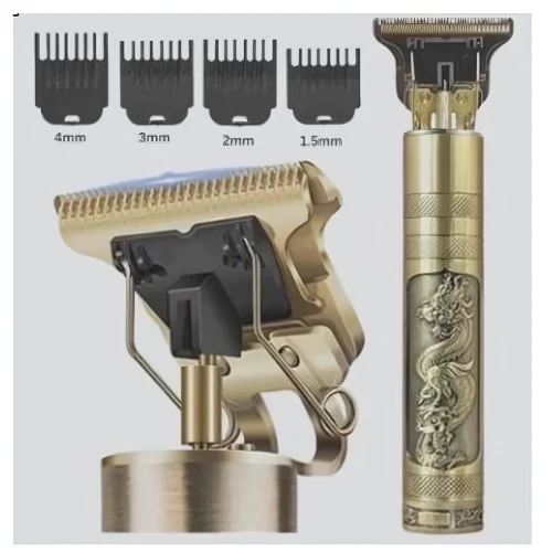 Máquina De Cortar Cabelo Para Barba Masculina Aparador Profissional barbeador acabamento Sem Fio Portátil T9 - Imagem 6