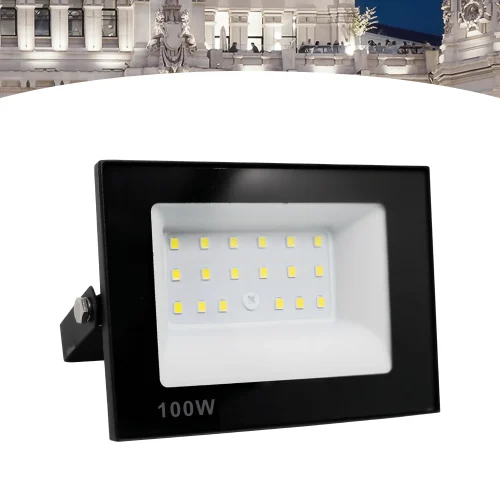 Refletor Led 100w Holofote Bivolt Prova Dágua Luz Forte - Imagem 2