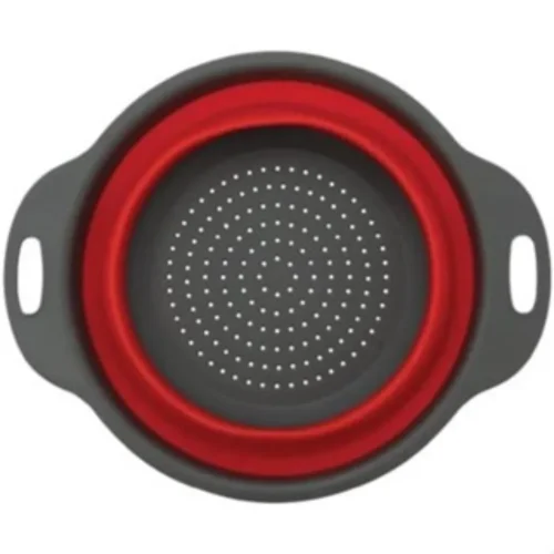 Escorredor Retrátil Silicone Redondo Prático Compacto Para Macarrão Frutas Legumes Cozinha Funcional Para Casa Louças - Imagem 2
