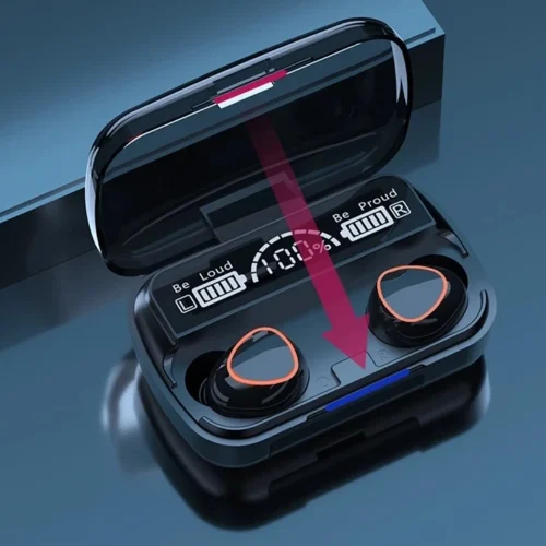 Fone de Ouvido Bluetooth 5.1 com Case LED Digital – À Prova D'água, Graves Potentes, Bateria Longa, Touch Control - Imagem 4