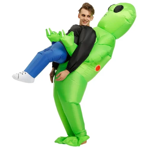 ET Alien inflatable suit Alien Monster Inflatable Costume Scary Green Alien Cosplay Costume For Adult  Party Festival Stage - Imagem 18