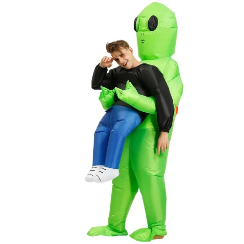 ET Alien inflatable suit Alien Monster Inflatable Costume Scary Green Alien Cosplay Costume For Adult  Party Festival Stage - Imagem 17