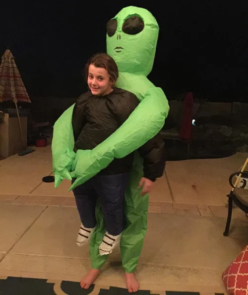 ET Alien inflatable suit Alien Monster Inflatable Costume Scary Green Alien Cosplay Costume For Adult  Party Festival Stage - Imagem 15