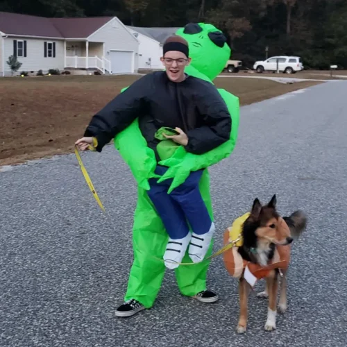 ET Alien inflatable suit Alien Monster Inflatable Costume Scary Green Alien Cosplay Costume For Adult  Party Festival Stage - Imagem 3