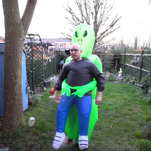 ET Alien inflatable suit Alien Monster Inflatable Costume Scary Green Alien Cosplay Costume For Adult  Party Festival Stage - Imagem 14
