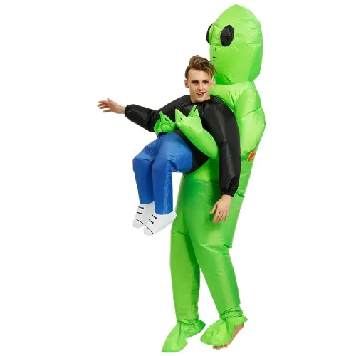 ET Alien inflatable suit Alien Monster Inflatable Costume Scary Green Alien Cosplay Costume For Adult  Party Festival Stage - Imagem 20