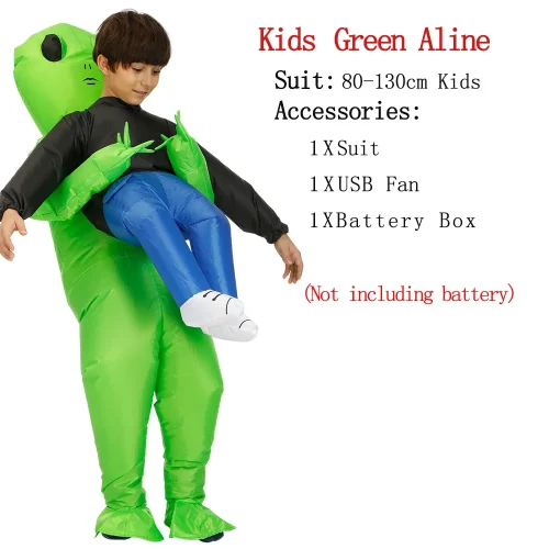 ET Alien inflatable suit Alien Monster Inflatable Costume Scary Green Alien Cosplay Costume For Adult  Party Festival Stage - Imagem 10