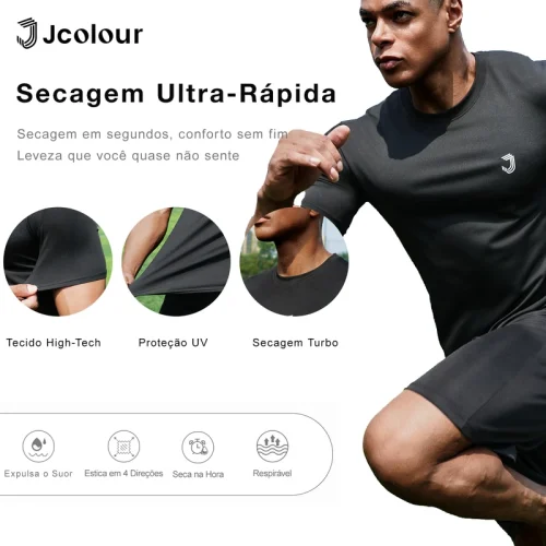 Camiseta esportiva masculina，Camisa de corrida de secagem rápida，Camisa de futebol respirável，Roupas de esportes，Camiseta - Imagem 4