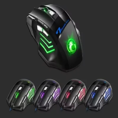 Brasil mouse x7 botão retroiluminado mouse ergonômico 5500 dpi mouse ajustável, adequado para pc laptop desktop mouse - Imagem 8