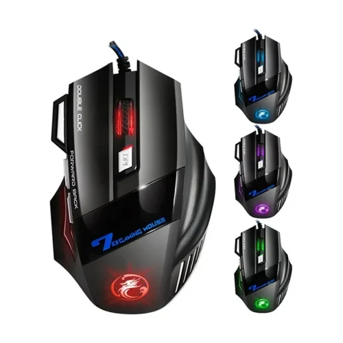 Brasil mouse x7 botão retroiluminado mouse ergonômico 5500 dpi mouse ajustável, adequado para pc laptop desktop mouse - Imagem 9