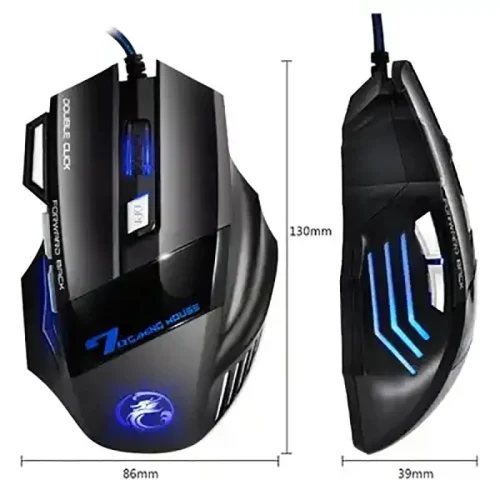 Brasil mouse x7 botão retroiluminado mouse ergonômico 5500 dpi mouse ajustável, adequado para pc laptop desktop mouse - Imagem 5