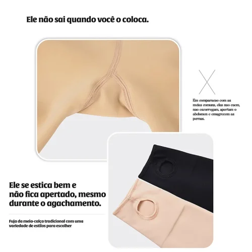 Meia Calca Acolchoada Quente e Fria, Meia-calça Elástica de Inverno Para Mulheres Pelúcia Super Quente Com Pé - Imagem 6