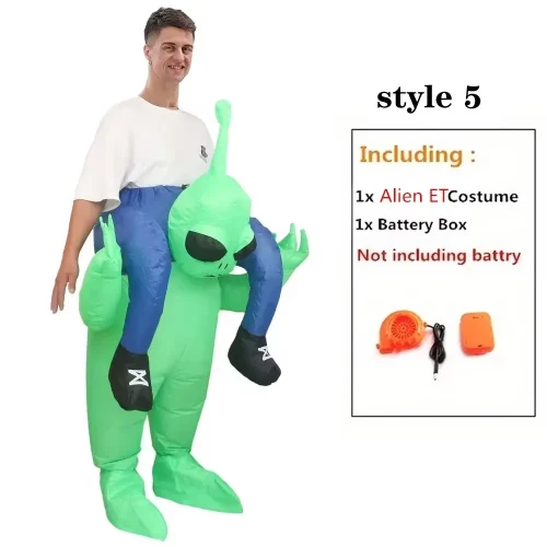 ET Alien inflatable suit Alien Monster Inflatable Costume Scary Green Alien Cosplay Costume For Adult  Party Festival Stage - Imagem 8