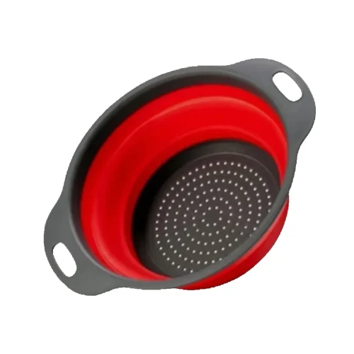 Escorredor Retrátil Silicone Redondo Prático Compacto Para Macarrão Frutas Legumes Cozinha Funcional Para Casa Louças - Imagem 7