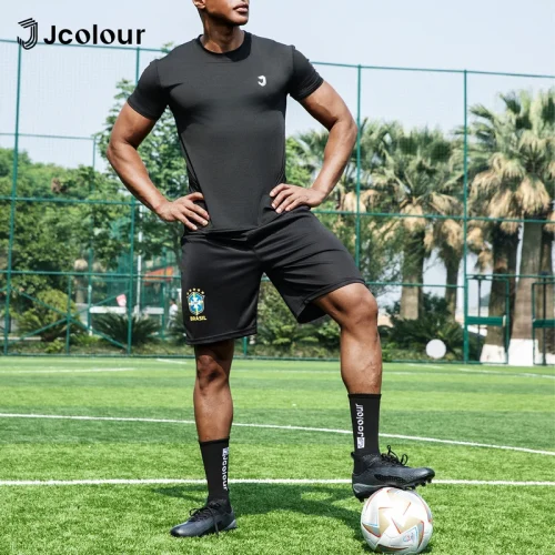 Camiseta esportiva masculina，Camisa de corrida de secagem rápida，Camisa de futebol respirável，Roupas de esportes，Camiseta - Imagem 8