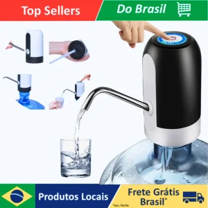 Bomba Elétrica Universal com Carregamento USB para Galão / Garrafão de Água Digital