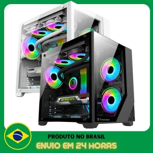 Gabinete Pc Gamer Aquário Vidro Temperado Com Filtro Poeira Titorion
