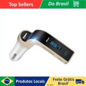 Carregador Para Carro, Veicular Bluetooth, Fm Transmissor G7 Mp3