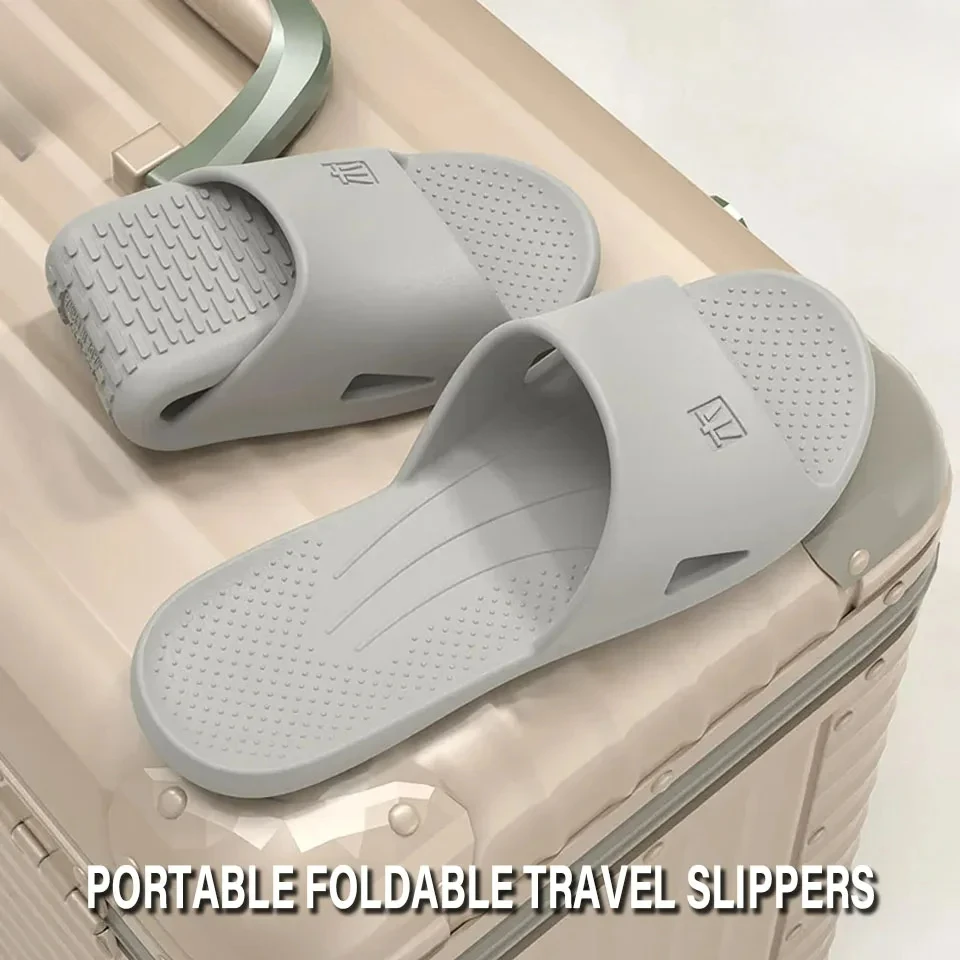 Novos chinelos dobráveis de EVA, portáteis, para uso em hotéis e viagens, ideais para banheiros e ambientes internos. São antiderrapantes e perfeitos para homens e mulheres.