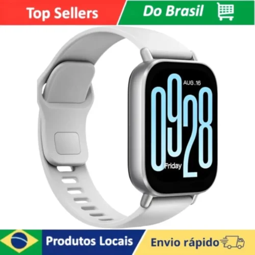 Relógio Inteligente Xiaomi Redmi Watch 5 Active com Tela LCD de 2 Polegadas, Bateria de 470mAh com Autonomia de 18 Dias, Chamadas Bluetooth, Resistência à Água 5ATM (Versão Global).