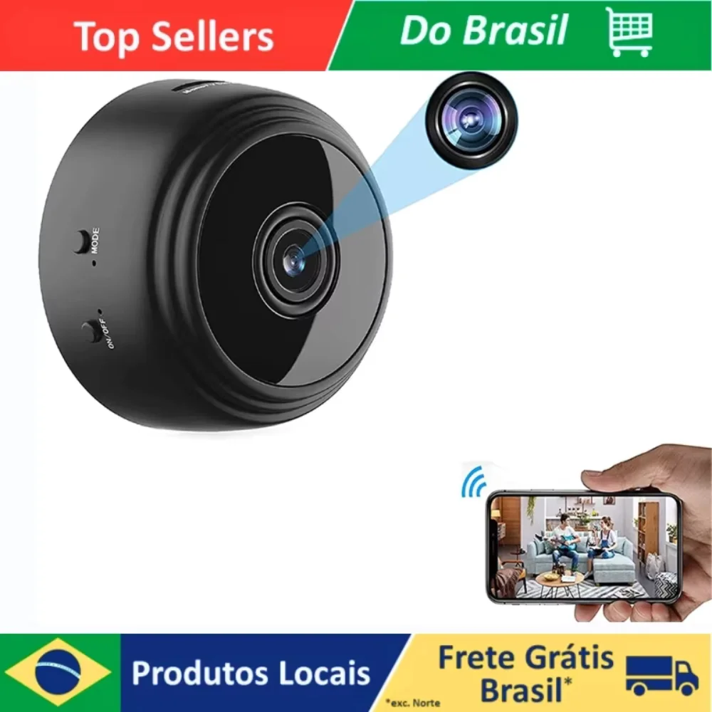 Mini Câmera A9 Original Sem fio 1080p Espiã Monitoramento Segurança Visão Noturna
