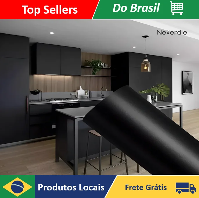 Papel Contact Adesivo de Parede 5 Metros Lavável Resistente Água - Neverdie Store