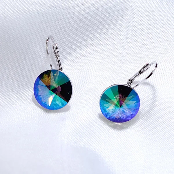 Bella-Brincos para Mulheres, Cristais da Áustria, Dourado, Cor Prata, Piercing Redondo, Brand Jewelry, Tendências, Natal, 2022 - Imagem 14