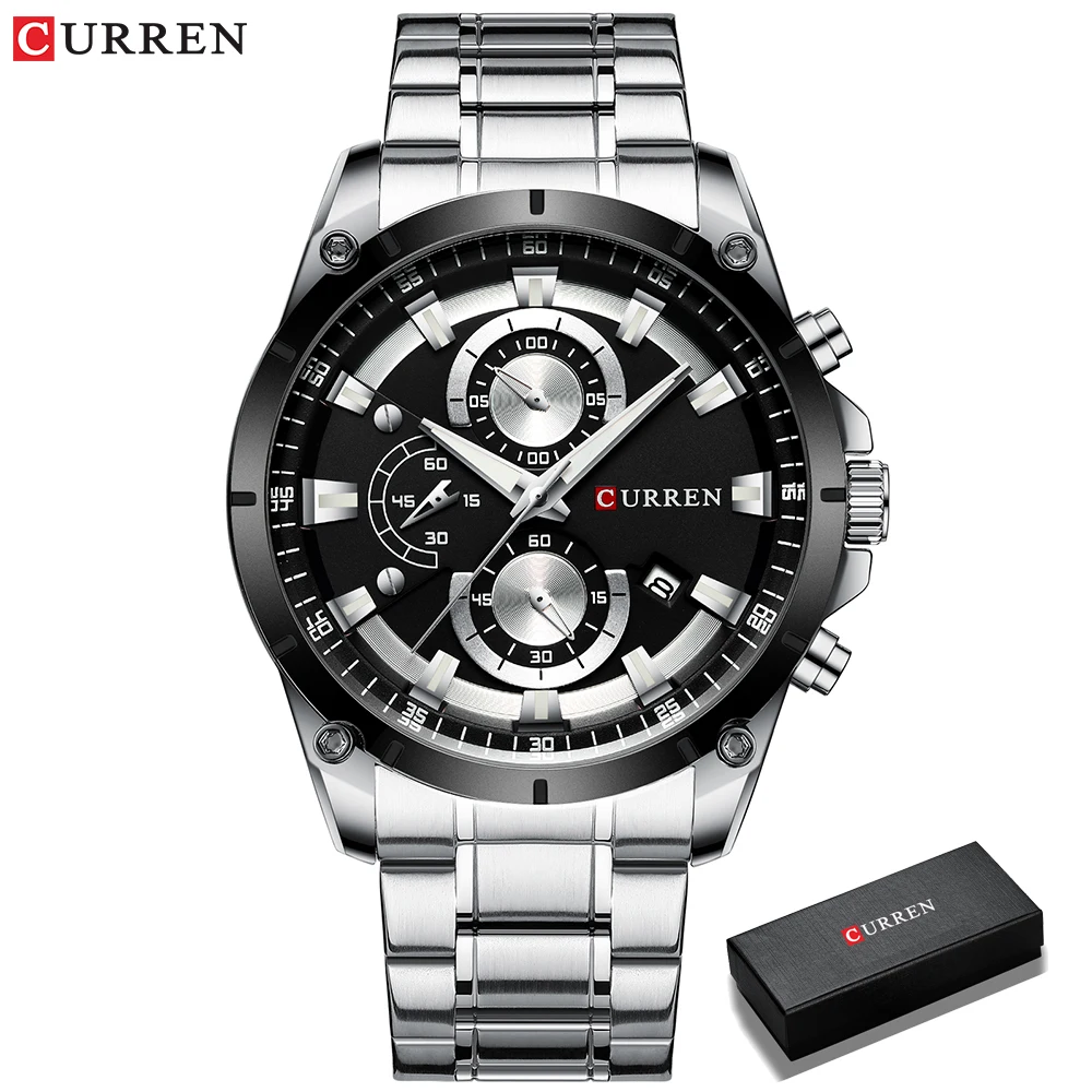 Relógios de ouro masculino luxo marca superior curren quartzo relógio de pulso moda esporte e causal relógio de negócios masculino reloj hombres - Imagem 16