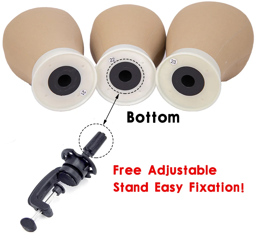 Alileader-cabeça de manequim para peruca, produto de lona, tipo bloco para secagem seca de perucas, peça de manequim - Imagem 2