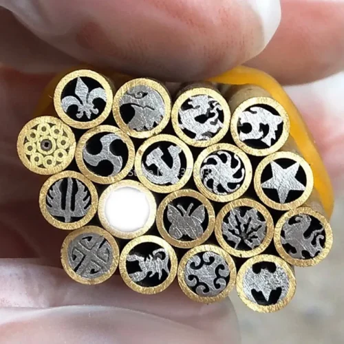 1 peça alça de faca rebites de mosaico comprimento 45mm parafuso de mosaico prego para alça de faca diy material tubo de latão diâmetro 5mm