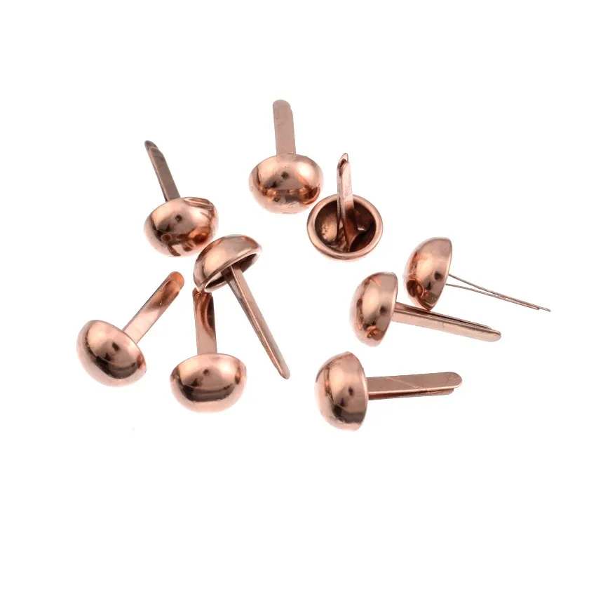 200 pçs rebites pico studs pontos cone tom de prata redondo scrapbooking brads punk saco roupas 8/10/12/15mm - Imagem 12