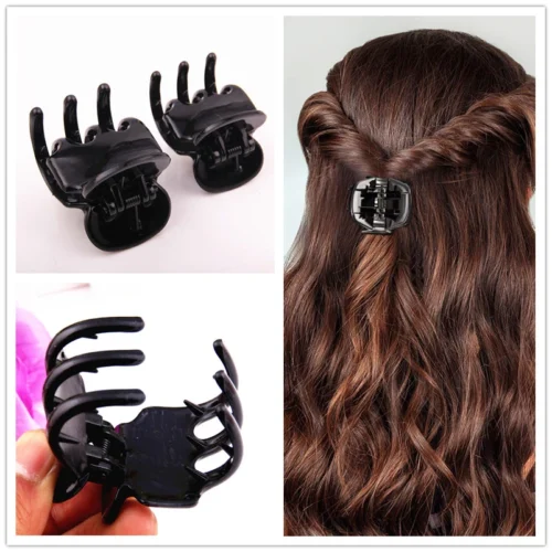 Clipes de cabelo plástico para cabelos grossos, suporte rabo de cavalo para mulheres, ferramenta de cabeleireiro, caranguejo para cabelo verão headwear, 2 pcs