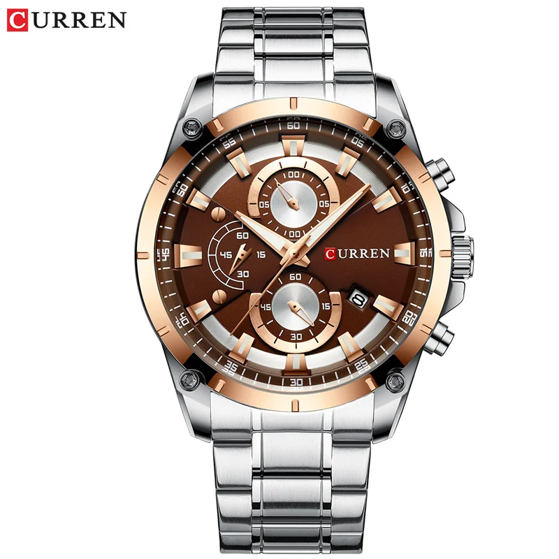 Relógios de ouro masculino luxo marca superior curren quartzo relógio de pulso moda esporte e causal relógio de negócios masculino reloj hombres - Imagem 11
