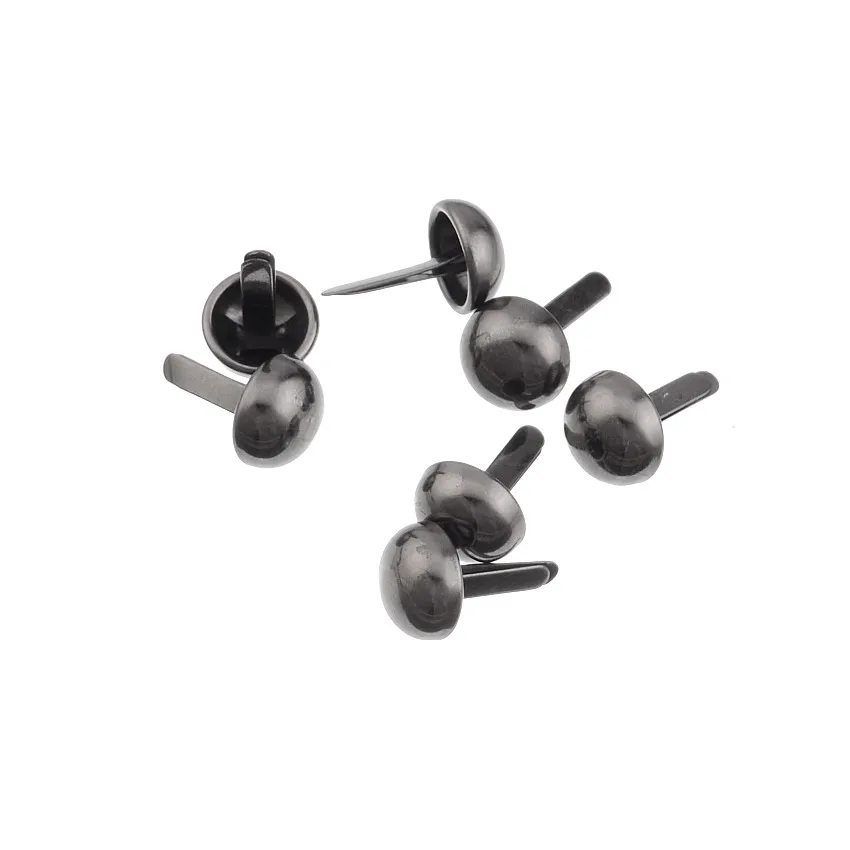 200 pçs rebites pico studs pontos cone tom de prata redondo scrapbooking brads punk saco roupas 8/10/12/15mm - Imagem 10